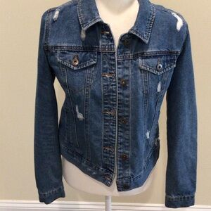 True Craft Distressed Blue Jean Jacket